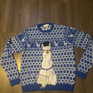 Lama ugly Christmas sweater xl